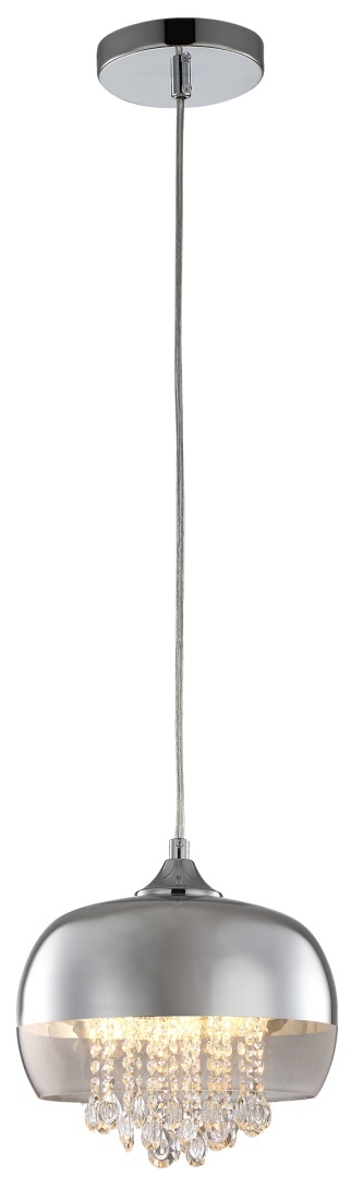Lampa wisząca LUNA - zwis 1xE14 chromowana 21 cm Milagro