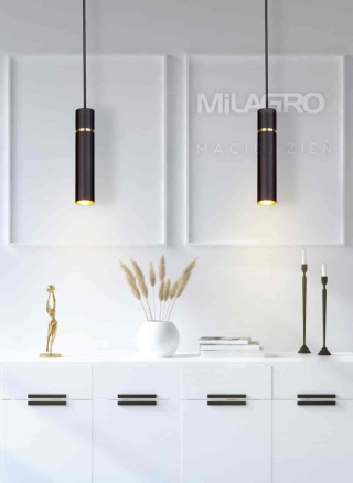 Lampa wisząca LYNX - zwis 1xE14 czarno-złota Milagro