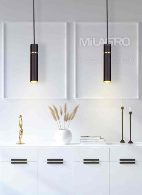 Lampa wisząca LYNX - zwis 1xE14 czarno-złota Milagro
