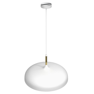 Lampa wisząca Lincoln - zwis 1xE27 biało-złota 45 cm Milagro