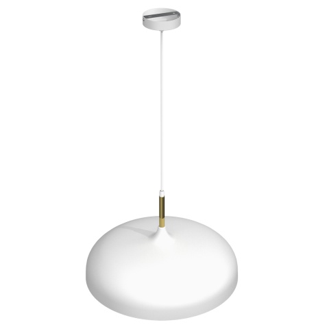 Lampa wisząca Lincoln - zwis 1xE27 biało-złota 45 cm Milagro