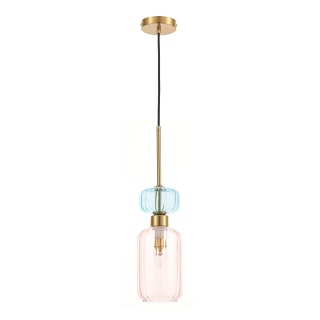 Lampa wisząca MOLLY - zwis 1xE14 różowa 12 cm Milagro