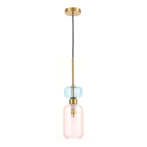 Lampa wisząca MOLLY - zwis 1xE14 różowa 12 cm Milagro