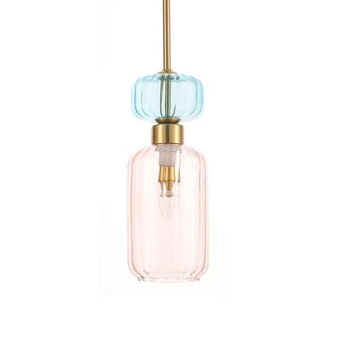 Lampa wisząca MOLLY - zwis 1xE14 różowa 12 cm Milagro