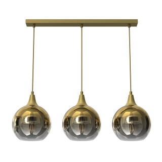 Lampa wisząca MONTE - zwis 3xE27 złota 60 cm Milagro