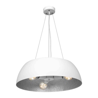 Lampa wisząca MORGAN - zwis 3xE27 biała 50 cm Milagro