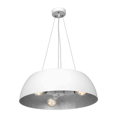 Lampa wisząca MORGAN - zwis 3xE27 biała 50 cm Milagro