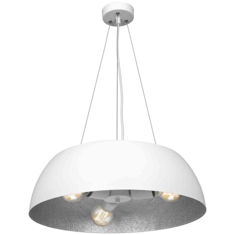 Lampa wisząca MORGAN - zwis 3xE27 biała 50 cm Milagro
