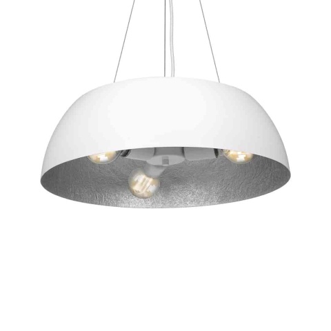 Lampa wisząca MORGAN - zwis 3xE27 biała 50 cm Milagro