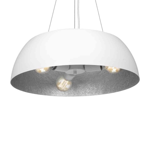 Lampa wisząca MORGAN - zwis 3xE27 biała 50 cm Milagro