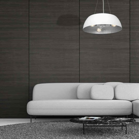 Lampa wisząca MORGAN - zwis 3xE27 biała 50 cm Milagro