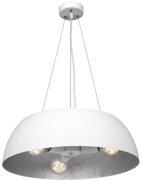 Lampa wisząca MORGAN - zwis 3xE27 biała 50 cm Milagro