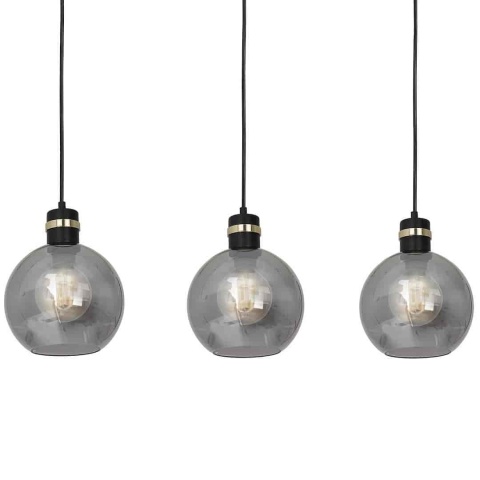 Lampa wisząca OMEGA - zwis 3xE27 czarno-złota 60 cm Milagro