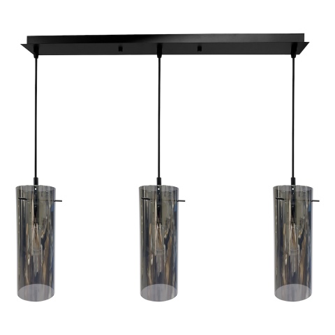 Lampa wisząca PADOVA - zwis 3xE27 czarna 70 cm Milagro