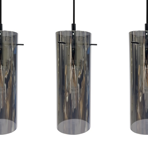 Lampa wisząca PADOVA - zwis 3xE27 czarna 70 cm Milagro