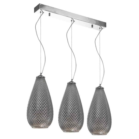 Lampa wisząca PETRA - zwis 3xE27 chromowana 65 cm Milagro
