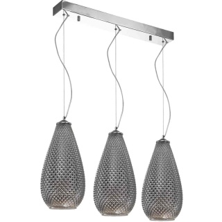 Lampa wisząca PETRA - zwis 3xE27 chromowana 65 cm Milagro