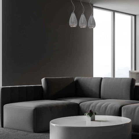 Lampa wisząca PETRA - zwis 3xE27 chromowana 65 cm Milagro