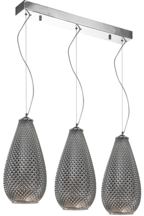 Lampa wisząca PETRA - zwis 3xE27 chromowana 65 cm Milagro