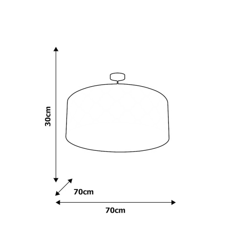 Lampa wisząca PIERRE - zwis 3xE27 czarna 70 cm Milagro