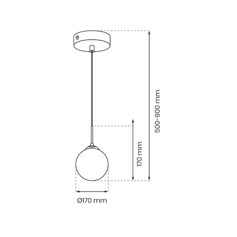 Lampa wisząca REFLEX - zwis 1xE14 czarna 17 cm Milagro