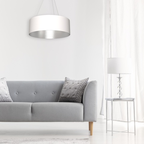 Lampa wisząca ROBIN - zwis 3xE27 biała 70 cm Milagro