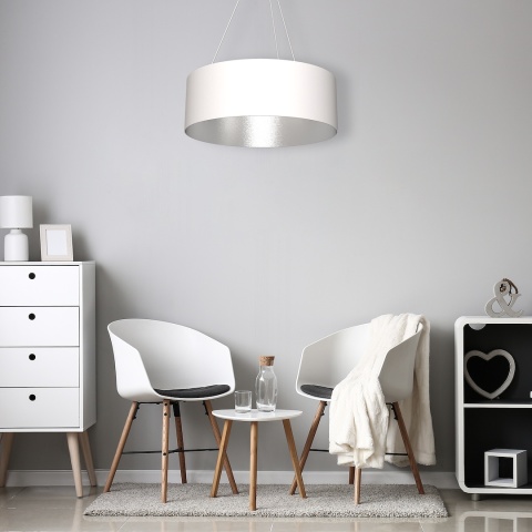 Lampa wisząca ROBIN - zwis 3xE27 biała 70 cm Milagro