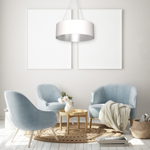 Lampa wisząca ROBIN - zwis 3xE27 biała 70 cm Milagro