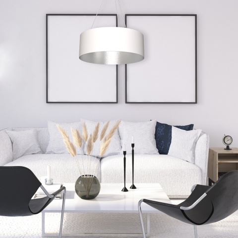 Lampa wisząca ROBIN - zwis 3xE27 biała 70 cm Milagro