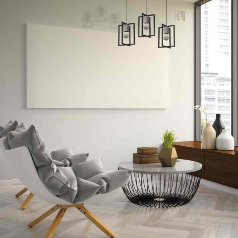 Lampa wisząca Ralph - zwis 3xE27 czarna 100 cm Milagro