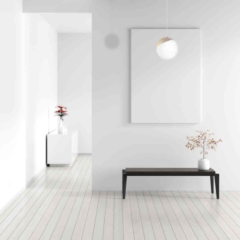 Lampa wisząca SFERA WOOD - zwis 1xE14 biała 14 cm Milagro