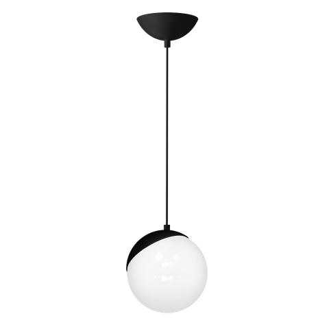 Lampa wisząca SFERA - zwis 1xE14 czarna 14 cm Milagro