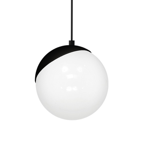 Lampa wisząca SFERA - zwis 1xE14 czarna 14 cm Milagro