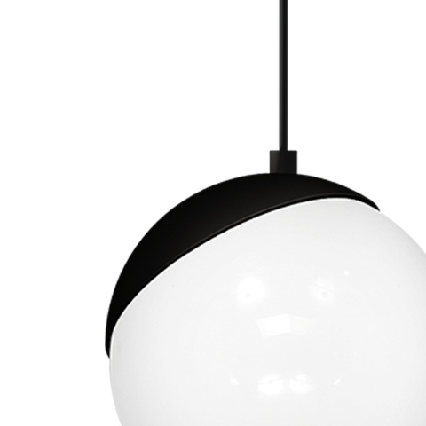Lampa wisząca SFERA - zwis 1xE14 czarna 14 cm Milagro