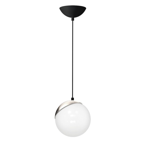 Lampa wisząca SFERA - zwis 1xE14 czarno-chromowana 14 cm Milagro
