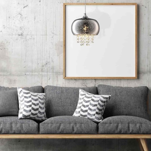 Lampa wisząca STARLIGHT - zwis 1xE14 chromowana 21 cm Milagro
