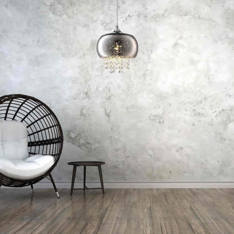 Lampa wisząca STARLIGHT - zwis 1xE14 chromowana 21 cm Milagro