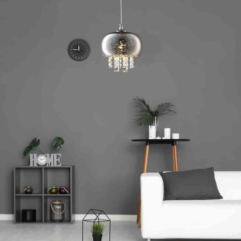 Lampa wisząca STARLIGHT - zwis 1xE14 chromowana 21 cm Milagro