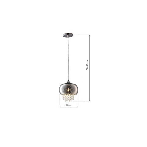 Lampa wisząca STARLIGHT - zwis 1xE14 chromowana 21 cm Milagro