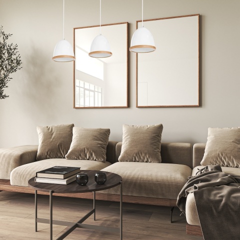 Lampa wisząca STUDIO - zwis 3xE27 biała 65 cm Milagro