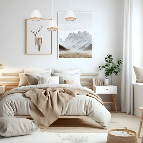 Lampa wisząca STUDIO - zwis 3xE27 biała 65 cm Milagro