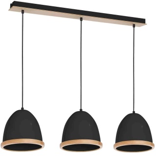 Lampa wisząca STUDIO - zwis 3xE27 czarna 65 cm Milagro