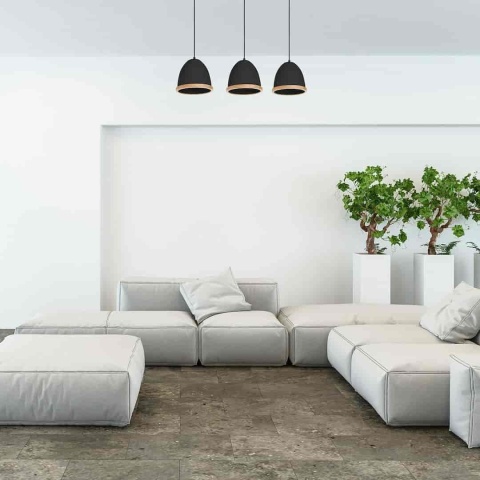 Lampa wisząca STUDIO - zwis 3xE27 czarna 65 cm Milagro