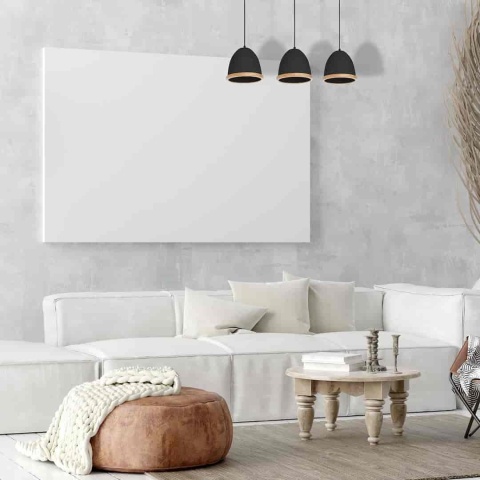 Lampa wisząca STUDIO - zwis 3xE27 czarna 65 cm Milagro