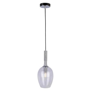Lampa wisząca TANGO CLEAR - zwis 1xE14 chromowana 15 cm Milagro