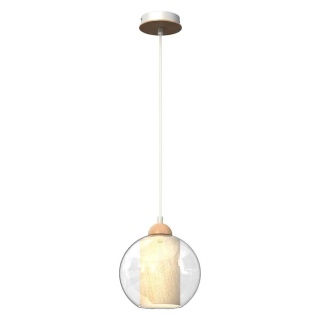 Lampa wisząca TELA - zwis 1xE27 biała 20 cm Milagro