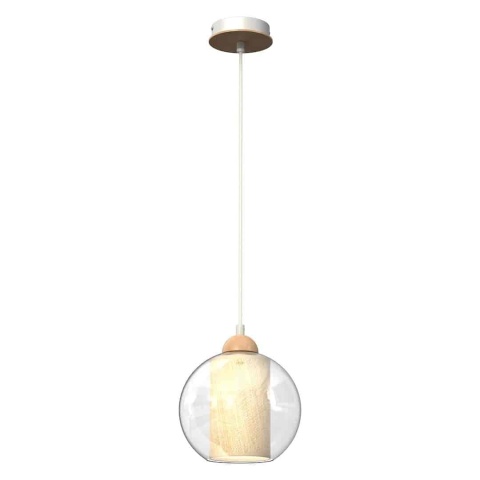 Lampa wisząca TELA - zwis 1xE27 biała 20 cm Milagro