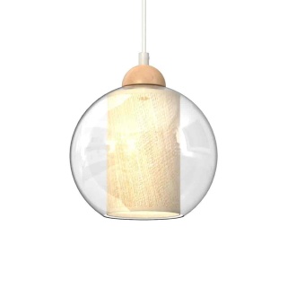 Lampa wisząca TELA - zwis 1xE27 biała 20 cm Milagro