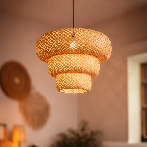 Lampa wisząca Tulum - zwis 1xE27 czarna 35 cm Milagro