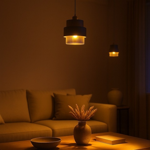 Lampa wisząca VALENTINO - zwis 1xE27 beżowa 18 cm Milagro